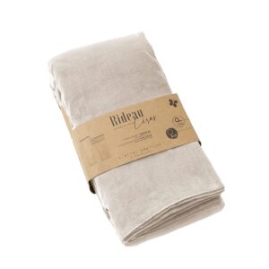 Rideau ajustable velours de coton CESAR 140 x 270 cm + 8 anneaux pince - L'effet papillon - pampa