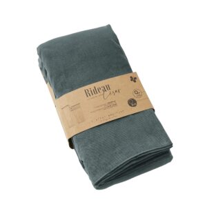Rideau ajustable velours de coton CESAR 140 x 270 cm + 8 anneaux pince - L'effet papillon - ardoise