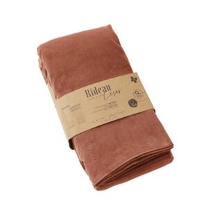 Rideau ajustable velours de coton CESAR 140 x 270 cm + 8 anneaux pince - L'effet papillon - terracotta