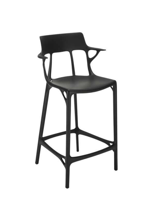 Tabouret hauteur plan de travail A.I 49x55x H 98 cm Kartell  - noir