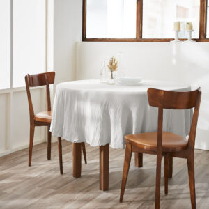 Nappe ronde Ø 180 cm en gaze de coton unie GAÏA - L'effet papillon - nuage