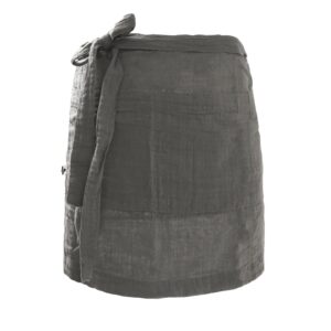 Tablier serveur 45x80 cm en gaze de coton unie GAÏA - L'effet papillon - granit