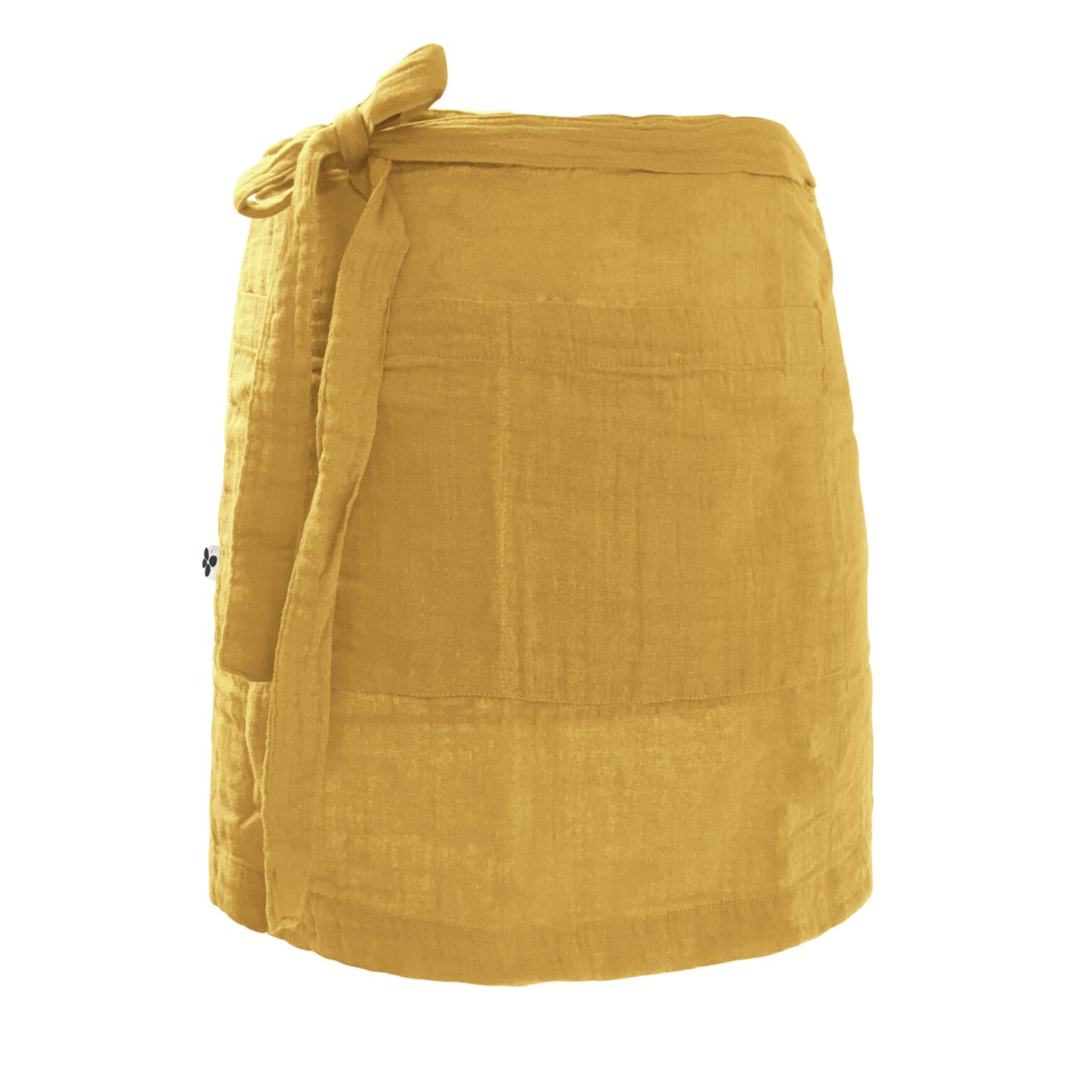 Tablier serveur 45x80 cm en gaze de coton unie GAÏA - L'effet papillon - safran