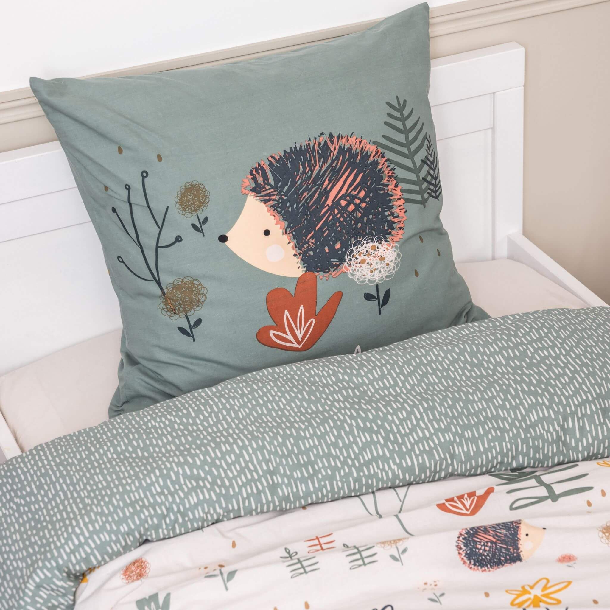 Linge de lit imprimé POLISSON (housse de couette 200x200 cm + 2 taies d'oreiller 63x63 cm) en coton - L'effet papillon – Image 2
