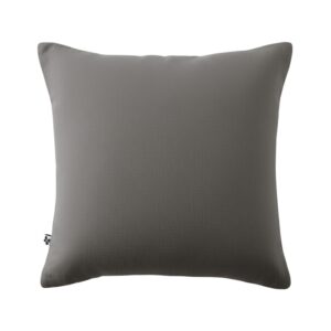 Taie d’oreiller 80 x 80 cm en gaze de coton unie GAÏA - L'effet papillon - granit