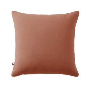 Taie d’oreiller 60 x 60 cm en gaze de coton unie GAÏA - L'effet papillon - terracotta