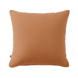 Taie d’oreiller 80 x 80 cm en gaze de coton unie GAÏA - L'effet papillon - abricot