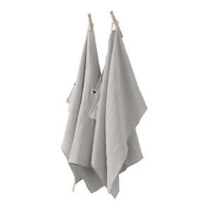 Lot de 2 essuie-mains 50x70 cm en gaze de coton unie GAÏA  - L'effet papillon - nuage