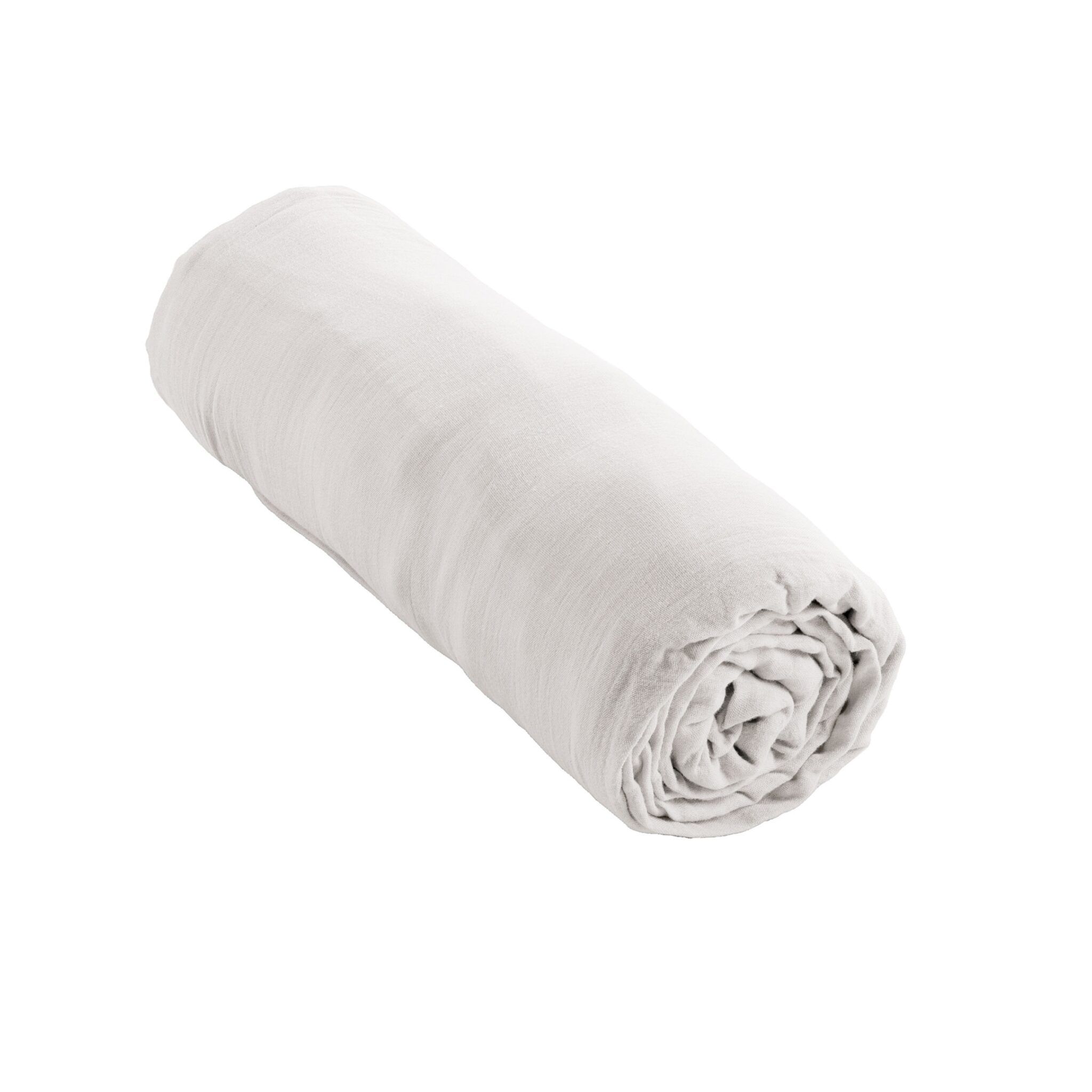 Drap housse 180x200 cm en gaze de coton unie GAÏA - L'effet papillon - chantilly