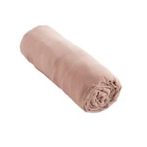 Drap housse 90x190 cm en gaze de coton unie GAÏA - L'effet papillon - guimauve