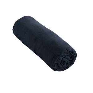Drap housse 90x190 cm en gaze de coton unie GAÏA - L'effet papillon - minuit
