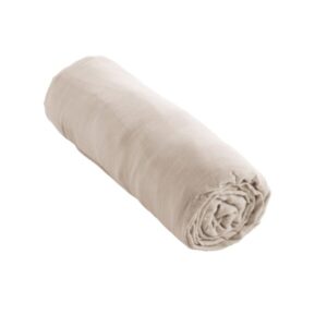 Drap housse 90x190 cm en gaze de coton unie GAÏA - L'effet papillon - pampa