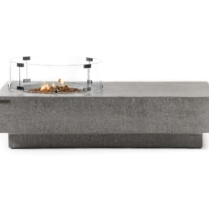 Table brasero gaz MANHATTAN gris clair avec full option 91 x 91 x H 40 cm – Elementi  France