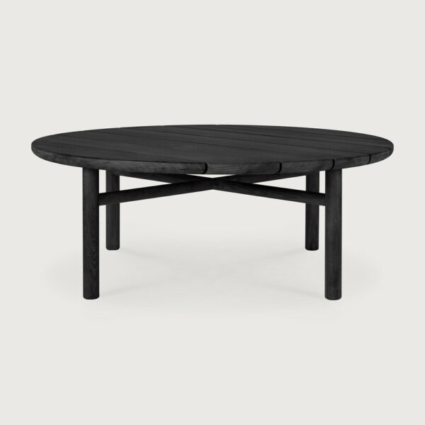 Table basse Quatro outdoor en teck massif teinté noir 95 x 95 x H 35 cm Ethnicraft
