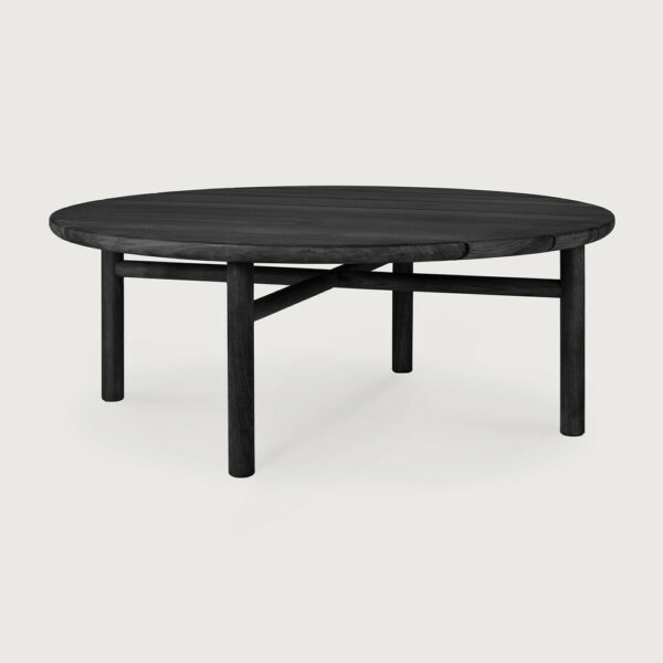 Table basse Quatro outdoor en teck massif teinté noir 95 x 95 x H 35 cm Ethnicraft – Image 3