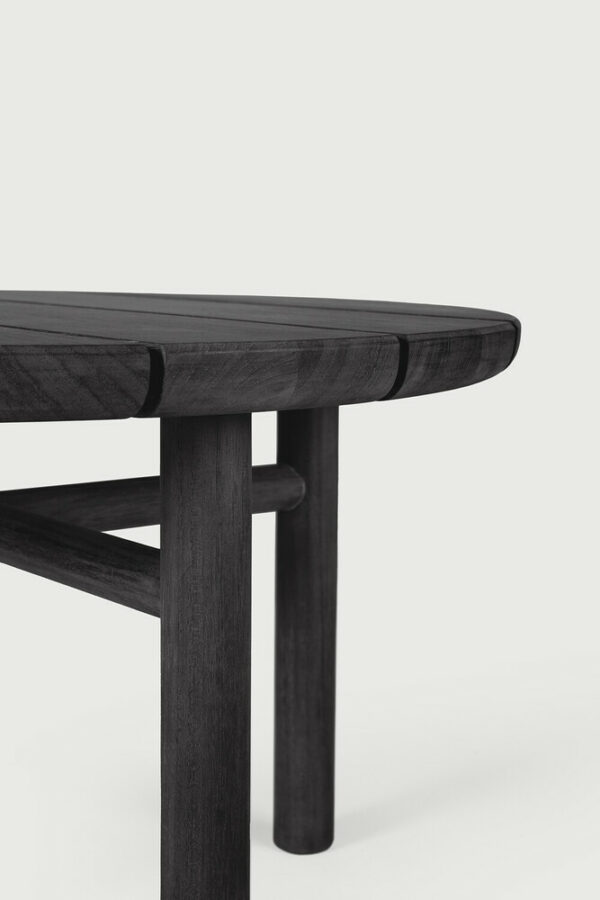 Table basse Quatro outdoor en teck massif teinté noir 95 x 95 x H 35 cm Ethnicraft – Image 4