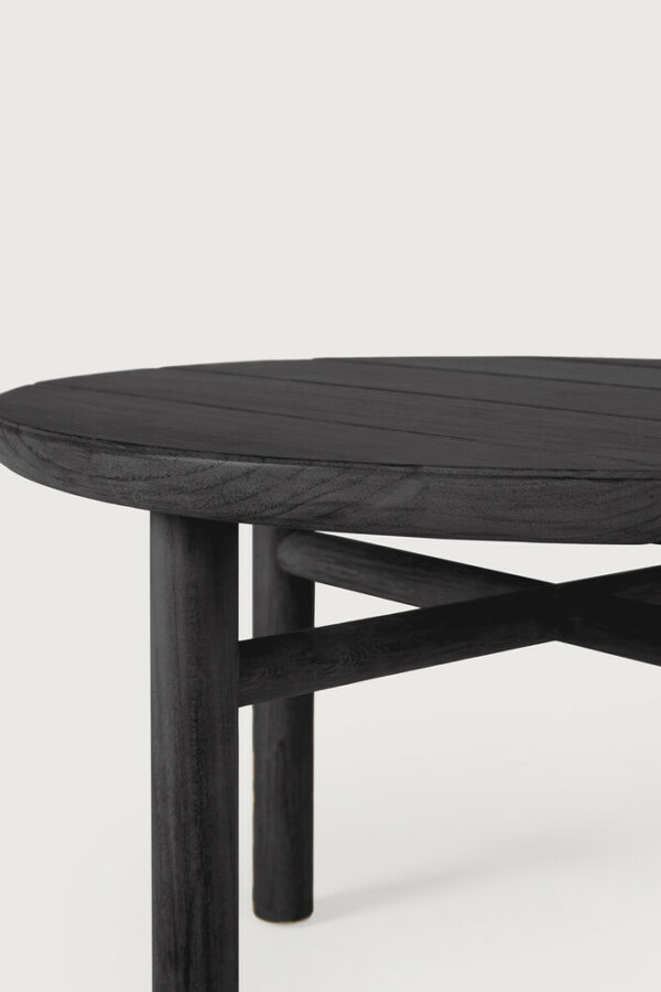 Table basse Quatro outdoor en teck massif teinté noir 95 x 95 x H 35 cm Ethnicraft – Image 5