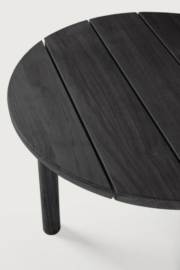 Table basse Quatro outdoor en teck massif teinté noir 95 x 95 x H 35 cm Ethnicraft – Image 6