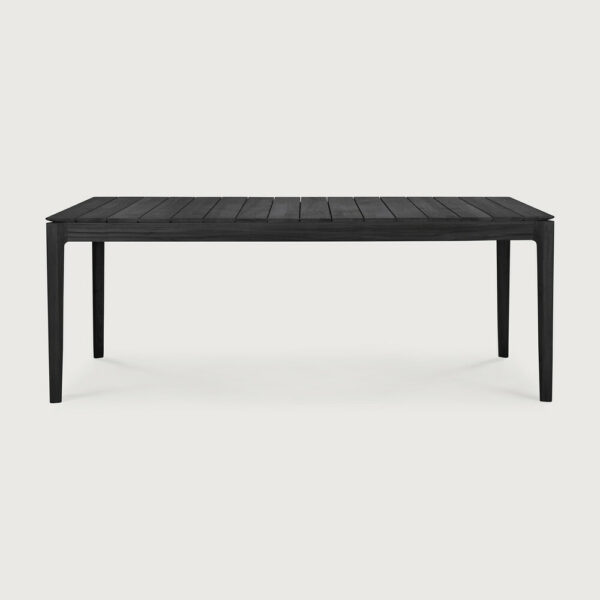 Table Bok outdoor teck massif teinté noir 200 x 100 x H 76 cm Ethnicraft