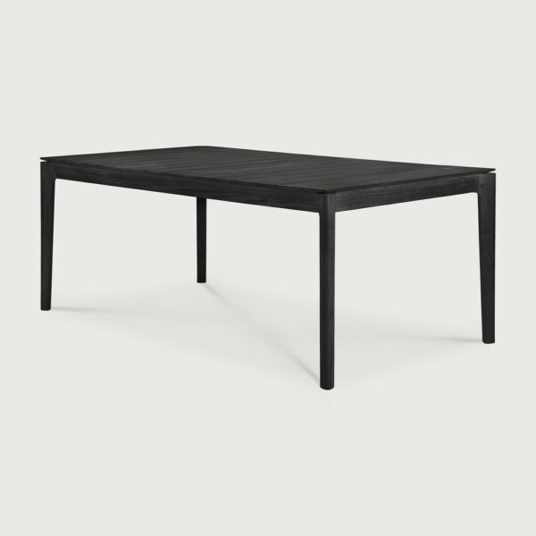Table Bok outdoor teck massif teinté noir 200 x 100 x H 76 cm Ethnicraft
