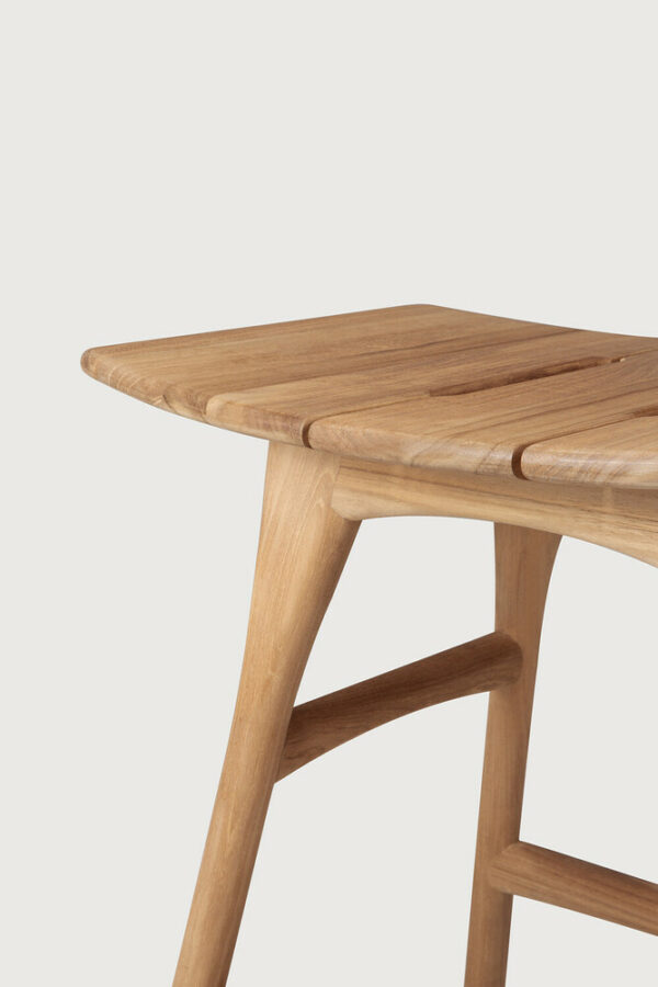 Tabouret Osso outdoor en teck - 50 x 33 x H 49 cm Ethnicraft – Image 6