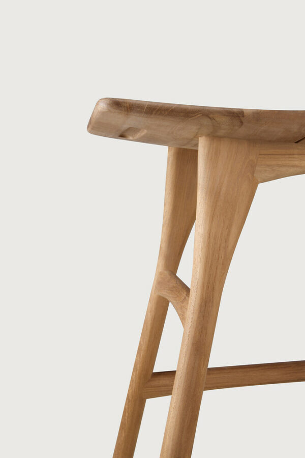 Tabouret Osso outdoor en teck - 50 x 33 x H 49 cm Ethnicraft – Image 4