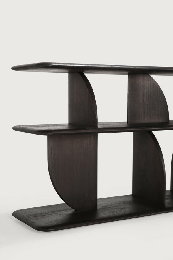 Console de canapé GEOMETRIC - teck vernis - brun foncé 210 x 35 x H 67 cm Ethnicraft – Image 7