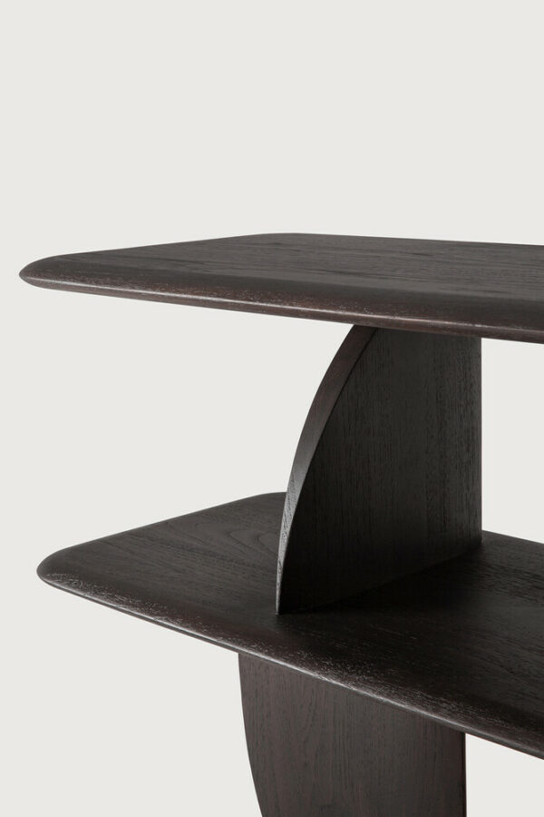 Console de canapé GEOMETRIC - teck vernis - brun foncé 210 x 35 x H 67 cm Ethnicraft – Image 5