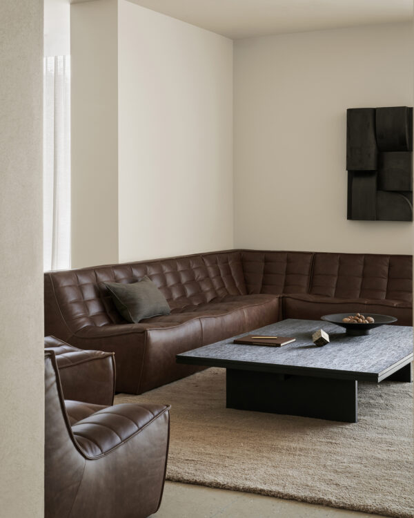 Canapé N701 - 1 place - cuir chestnut - 80 x 91 x H 76 cm - Ethnicraft – Image 4