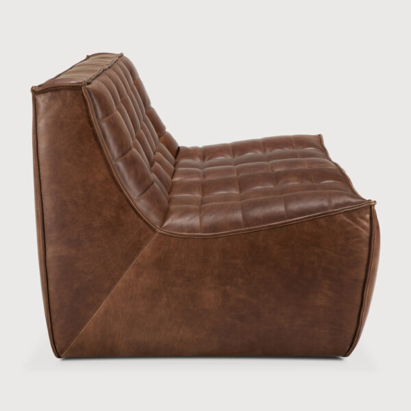Canapé N701 - 2 places - cuir chestnut - 140 x 91 x H 76 cm - Ethnicraft – Image 3