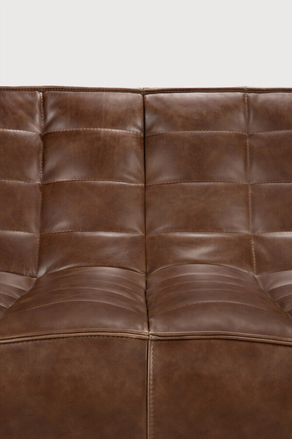Canapé N701 - 2 places - cuir chestnut - 140 x 91 x H 76 cm - Ethnicraft – Image 5