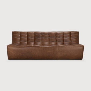Canapé N701 - 3 places - cuir chestnut - 210 x 91 x H 76 cm - Ethnicraft