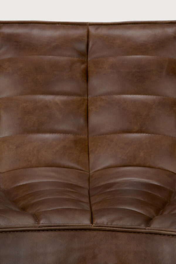 Canapé N701 - module d'angle arrondi à 90° - cuir chestnut - 120 x 120 x H 76 cm -Ethnicraft – Image 6