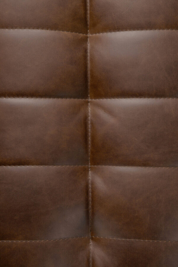 Pouf N701 - repose-pieds - cuir chestnut - 70 x 70 x H 43 cm - Ethnicraft – Image 4