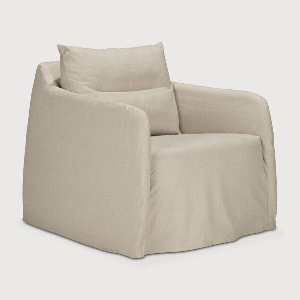 Fauteuil Weave - tissu Bone (Os) - 80x87x75 cm - Ethnicraft