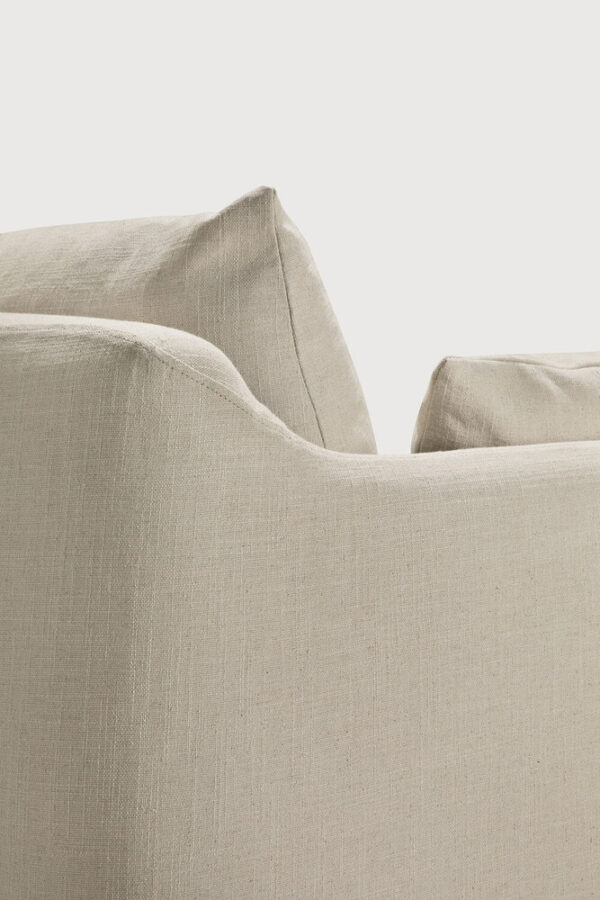 Canapé 3 places Weave - tissu Bone (Os) - 244x95x75 cm -Ethnicraft – Image 3