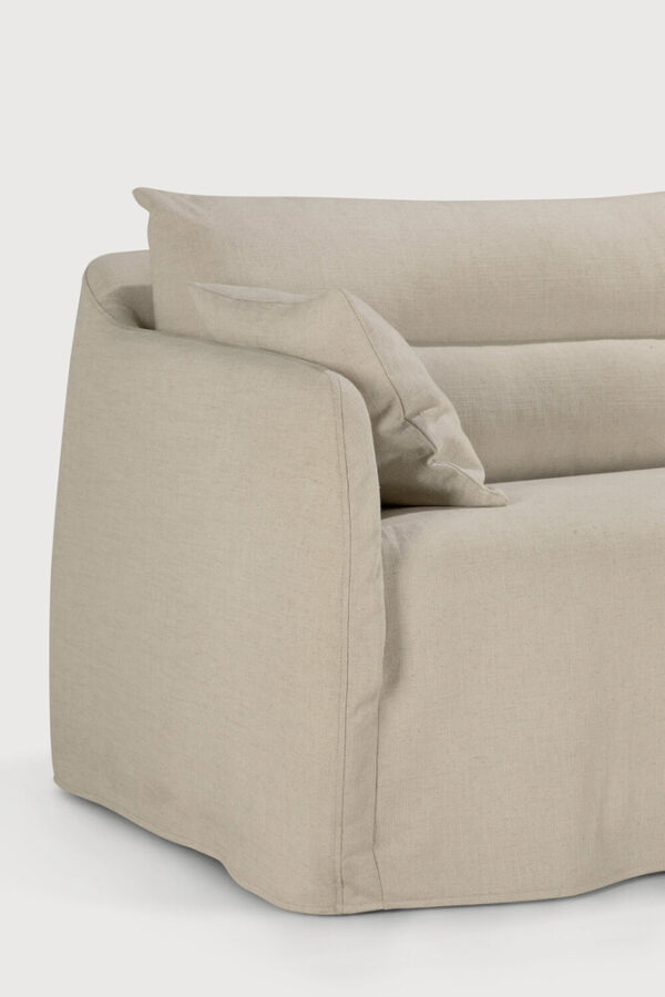 Canapé 3 places Weave - tissu Bone (Os) - 244x95x75 cm -Ethnicraft – Image 4