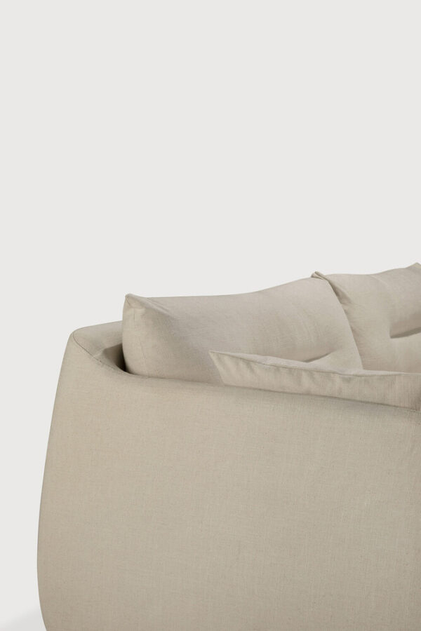 Canapé 3 places Weave - tissu Bone (Os) - 244x95x75 cm -Ethnicraft – Image 6