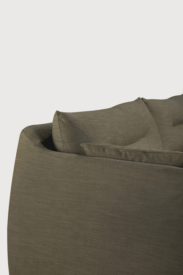 Canapé 3 places Weave - tissu Green (Vert) - 244x95x75 cm -Ethnicraft – Image 6