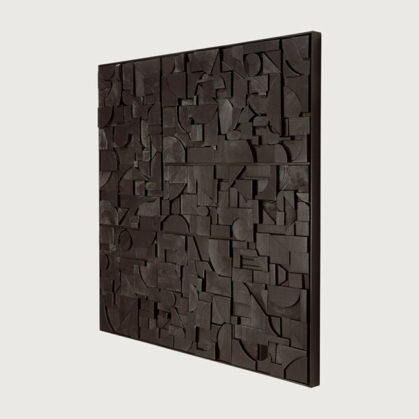 Décoration murale Briques noire - 100 x 100 cm Ethnicraft – Image 3