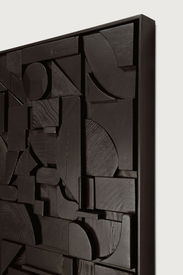 Décoration murale Briques noire - 100 x 100 cm Ethnicraft – Image 4