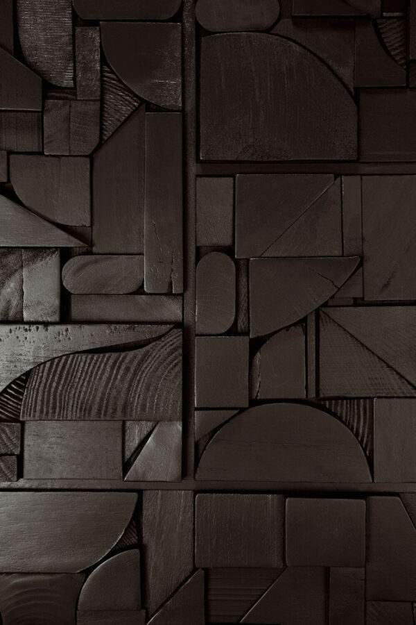 Décoration murale Briques noire - 100 x 100 cm Ethnicraft – Image 5
