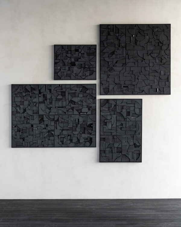 Décoration murale Briques noire - 100 x 100 cm Ethnicraft – Image 8