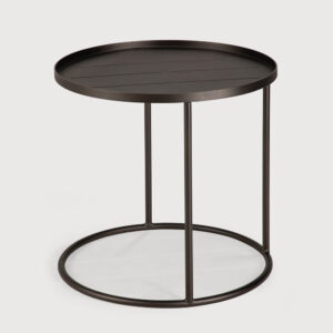 Table d'appoint à plateau de jardin Aluminium thermolaqué bronze foncé - 49 x 49 x H 47 cm - Ethnicraft