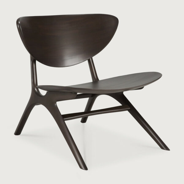Fauteuil EYE acajou teinté brun foncé finition vernie  - 74x77x73 cm - Hauteur assise 37 cm - Ethnicraft