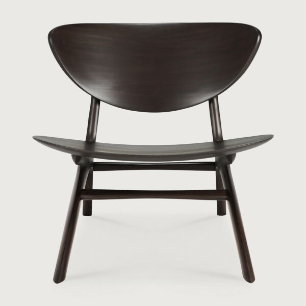 Fauteuil EYE acajou teinté brun foncé finition vernie  - 74x77x73 cm - Hauteur assise 37 cm - Ethnicraft