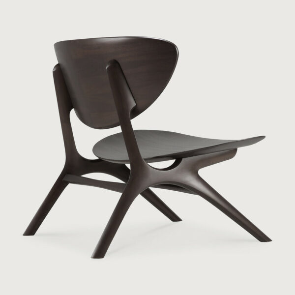 Fauteuil EYE acajou teinté brun foncé finition vernie  - 74x77x73 cm - Hauteur assise 37 cm - Ethnicraft – Image 4