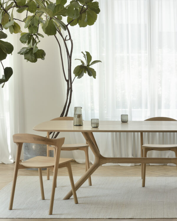 Table X  plateau chêne naturel massif finition huilée  - 200x100x76 cm Ethnicraft – Image 9