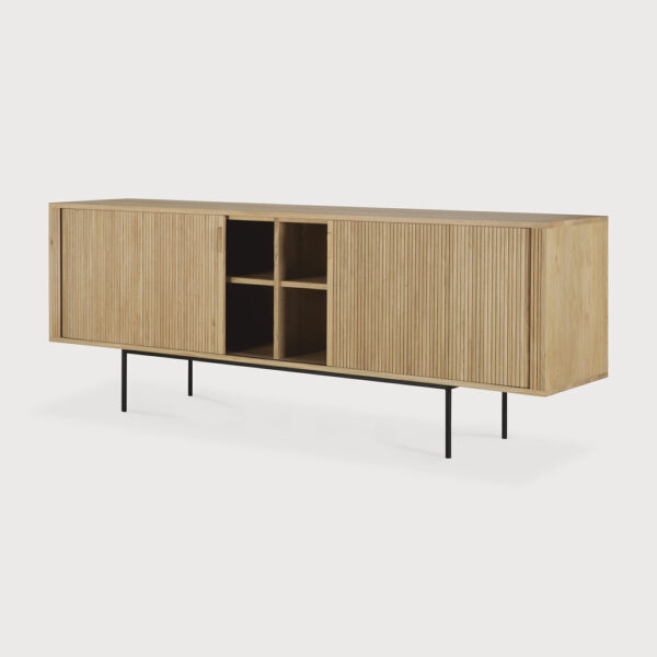 Buffet Roller Max - chêne massif finition huilée - 2 portes coulissantes - 224 x 45x H 80 cm - Ethnicraft – Image 3