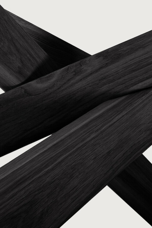 Table Mikado en chêne brossé teinté noir finition vernie 280 x 110 x H 76 cm Ethnicraft – Image 3